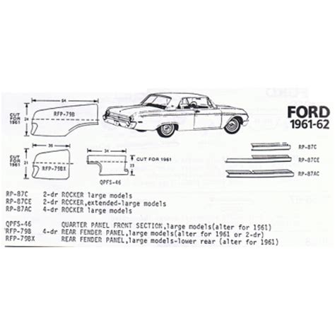 1961 ford falcon sheet metal|falcon dynacorn parts list.